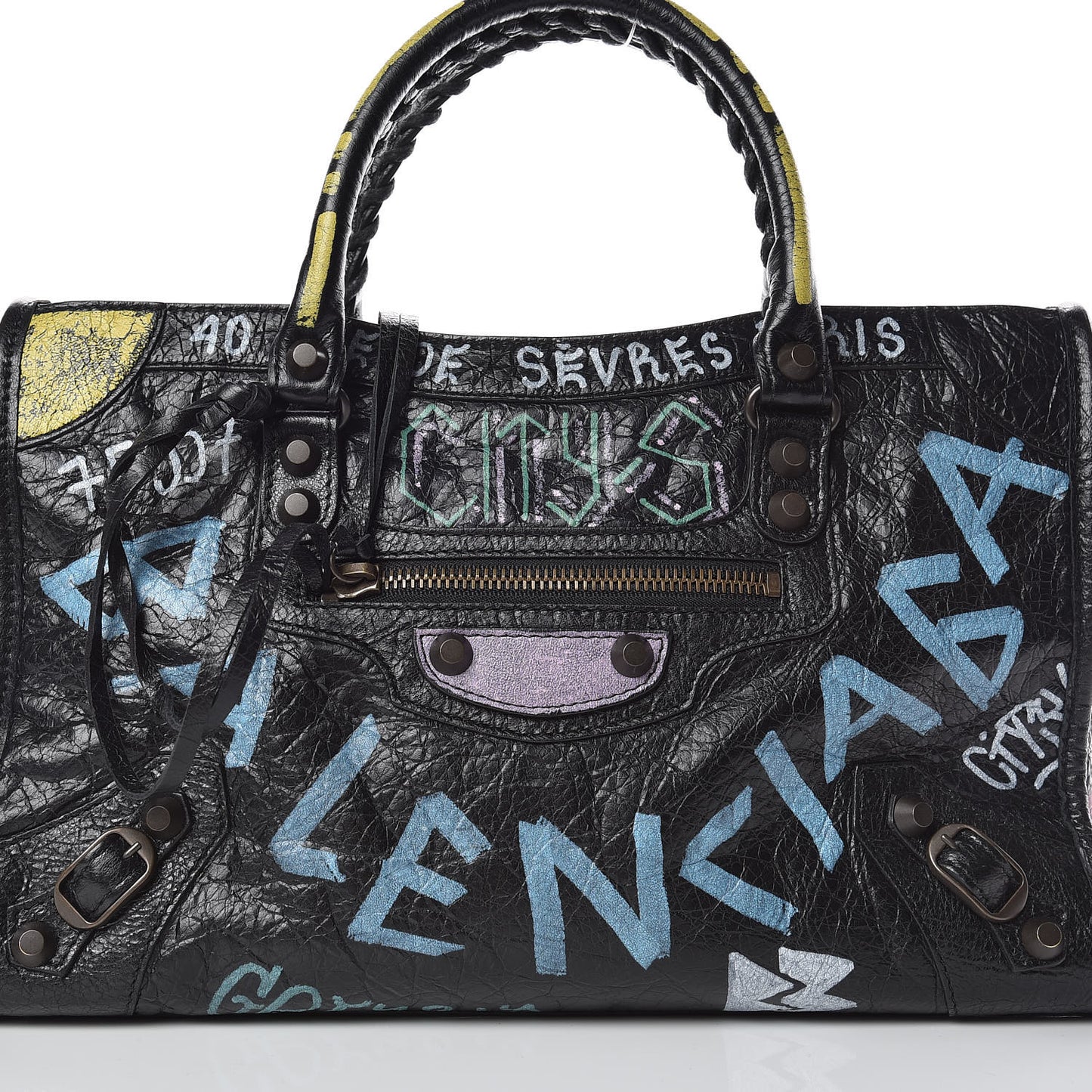 Agneau Graffiti All Over Classic Hardware S City Black Multicolor