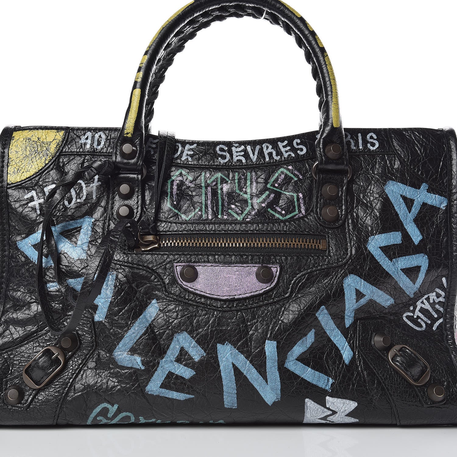 Balenciaga Agneau Graffiti All Over Classic Hardware S City Black Multicolor 13 of 14