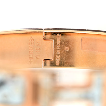 Hermes Enamel Narrow Print Dans Les Nuages Clic Clac H Bracelet PM Songe Pastel 4 of 6