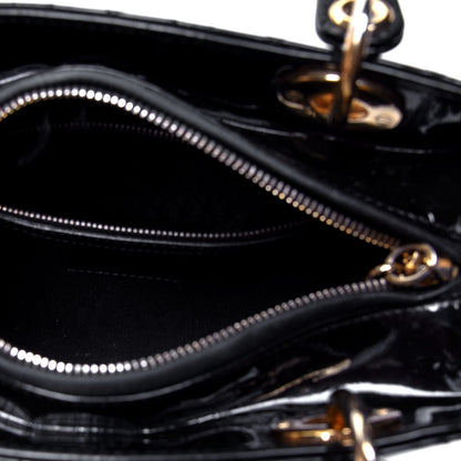 Christian Dior Patent Cannage Medium Lady Dior Black 4 of 4
