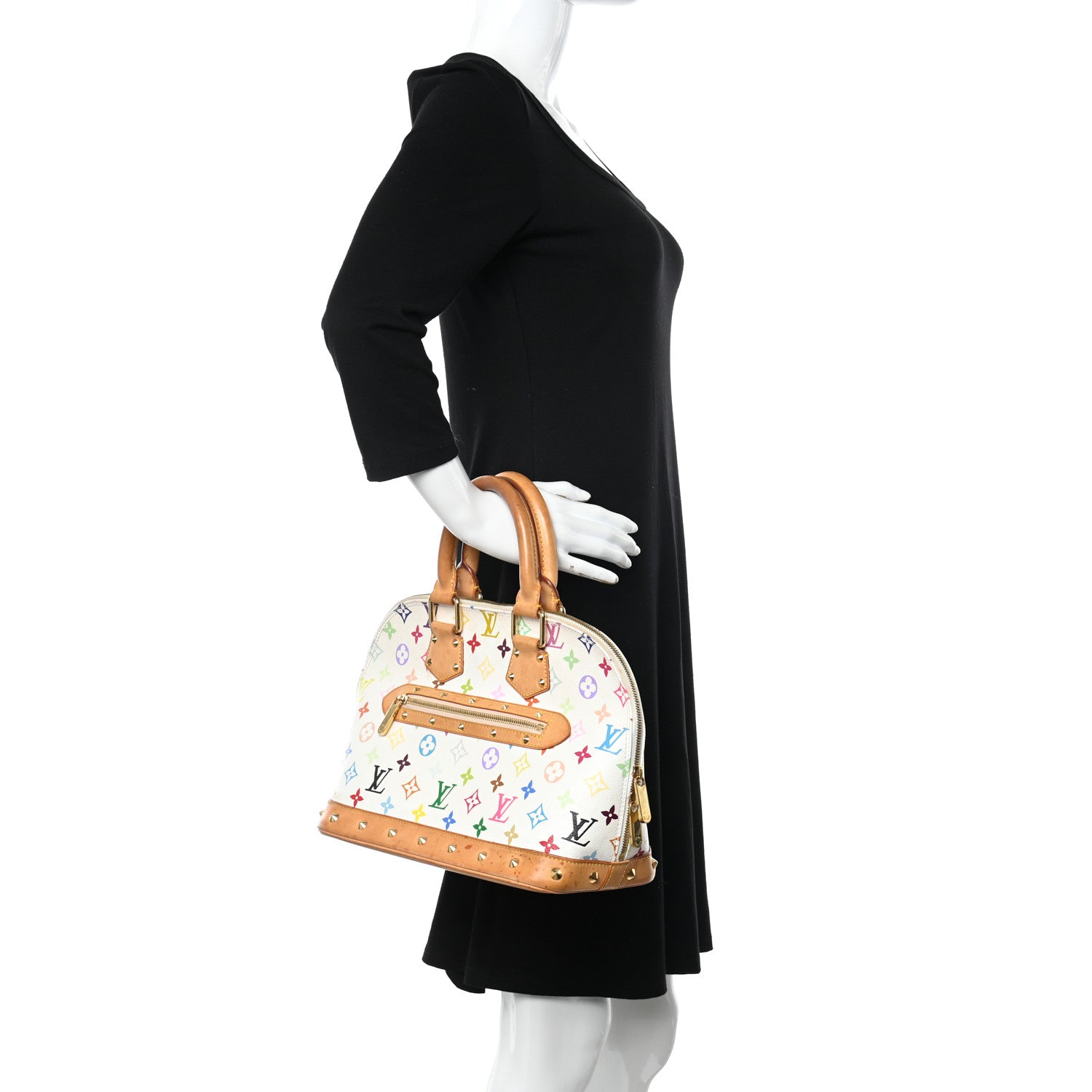 Louis Vuitton Monogram Multicolor Alma White 3 of 15