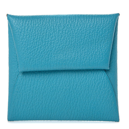 Hermes Chevre Mysore Bastia Coin Purse Bleu Azteque 1 of 8