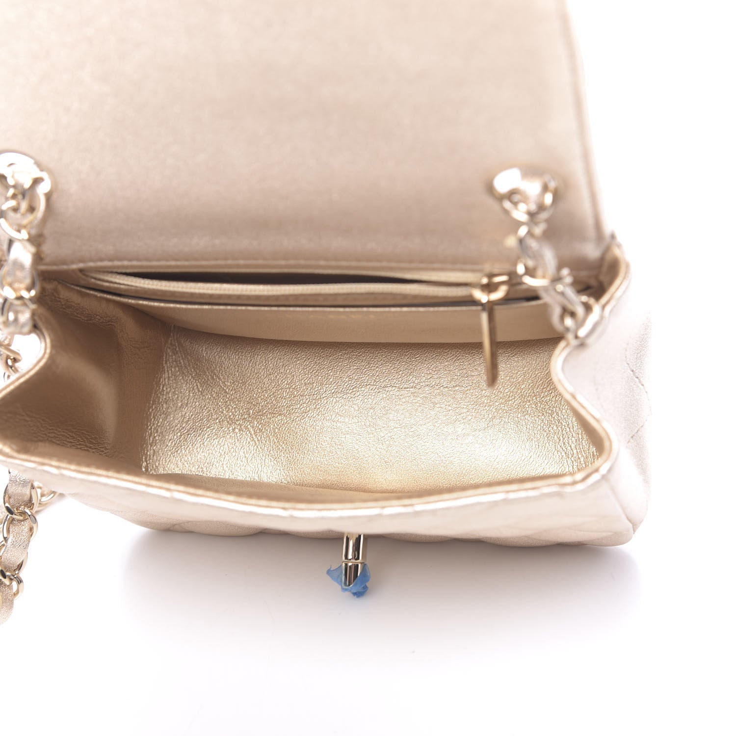Chanel Metallic Lambskin Quilted Mini Square Flap Gold 5 of 11
