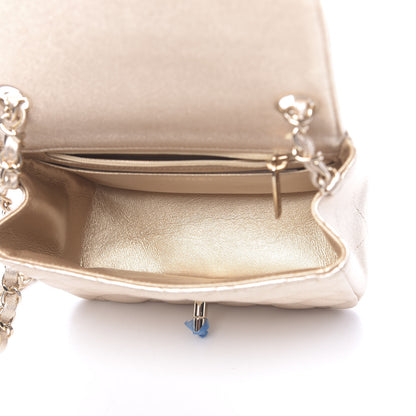 Chanel Metallic Lambskin Quilted Mini Square Flap Gold 5 of 11