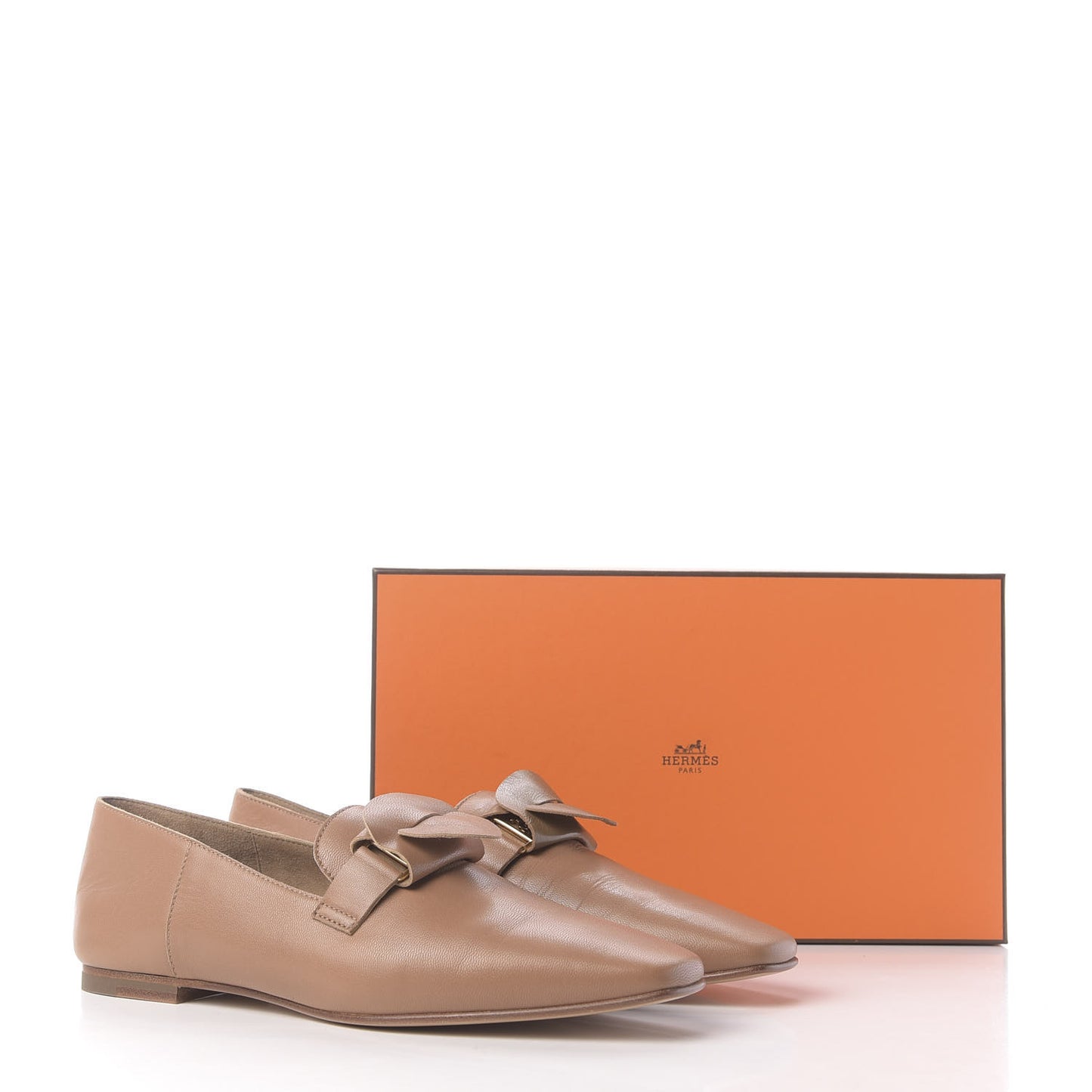 Supple Goatskin Womens Time Loafers 37 Havane