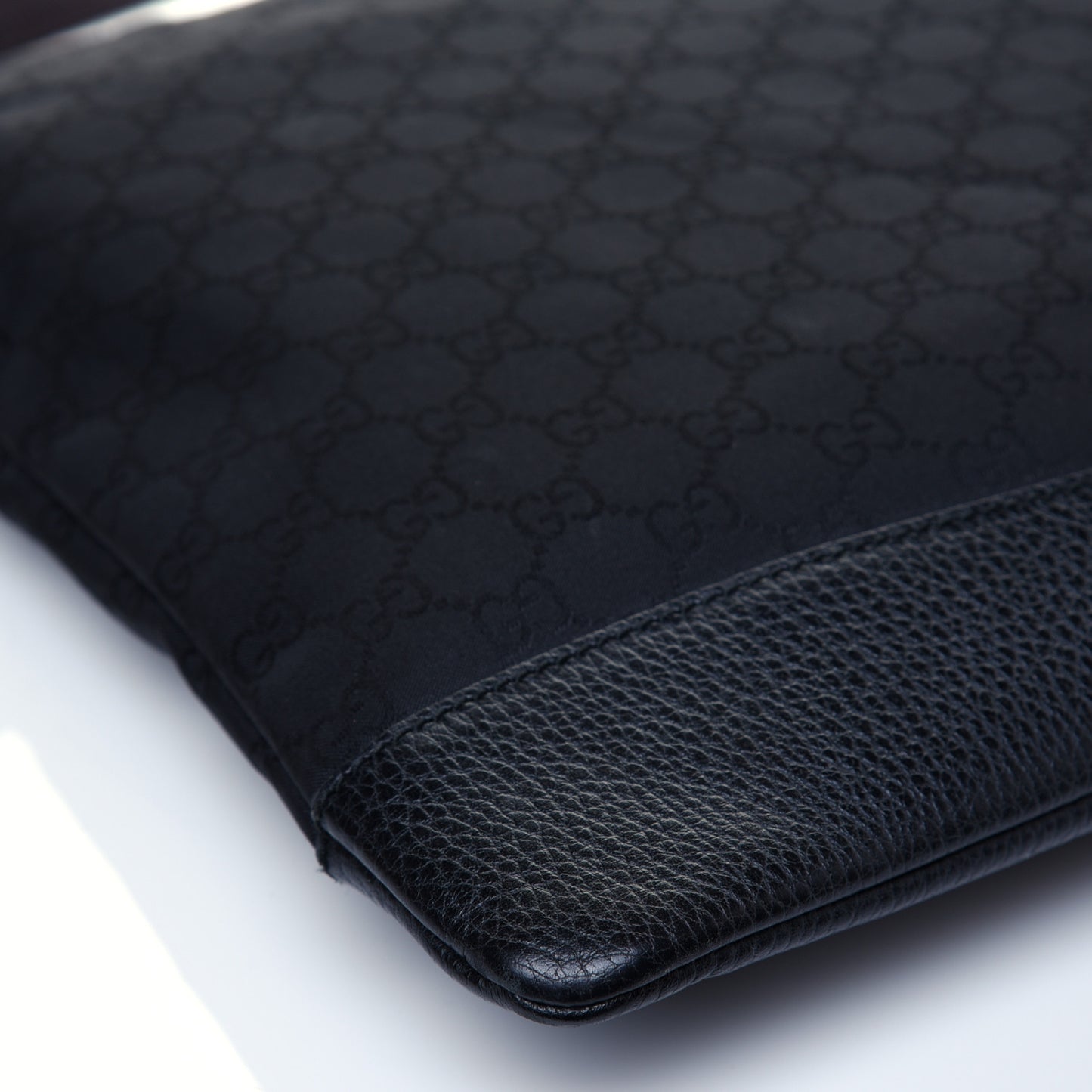 Nylon Monogram Messenger Bag Black