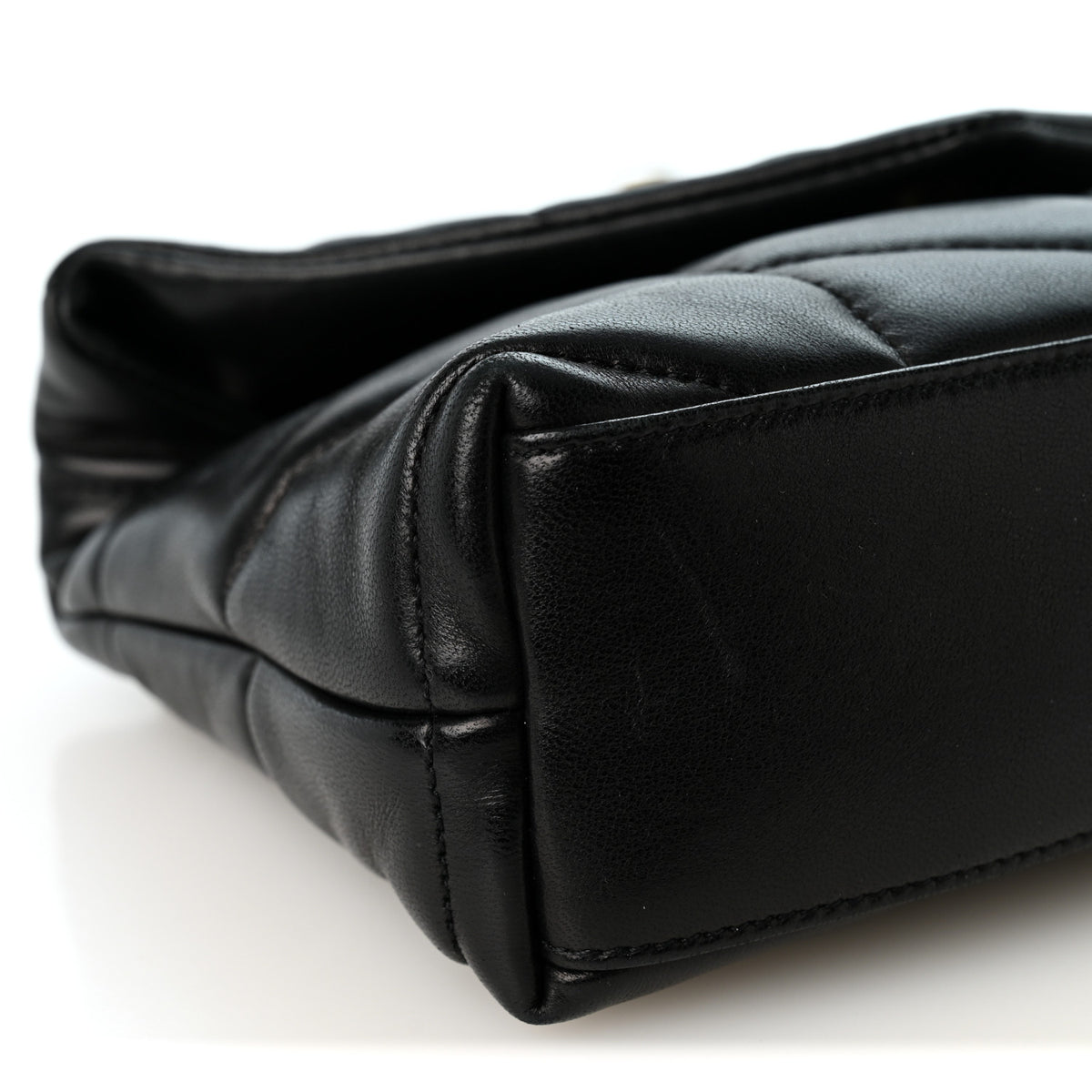 Saint Laurent Lambskin Quilted Toy Loulou Puffer Monogram Chain Satchel Black 9 of 11