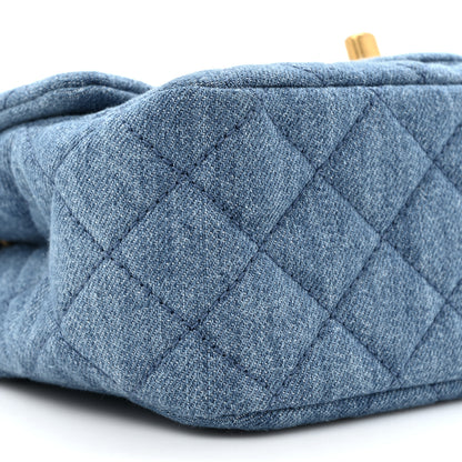 Chanel Denim Quilted Mini Pearl Crush Flap Blue 9 of 9