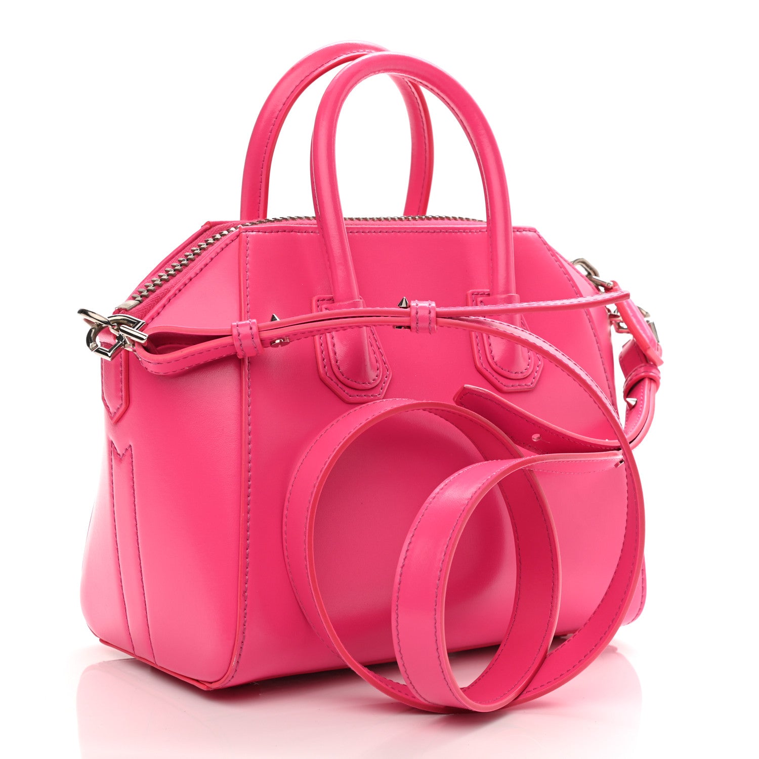 Givenchy Shiny Lord Calfskin Mini Antigona Shocking Pink 3 of 11