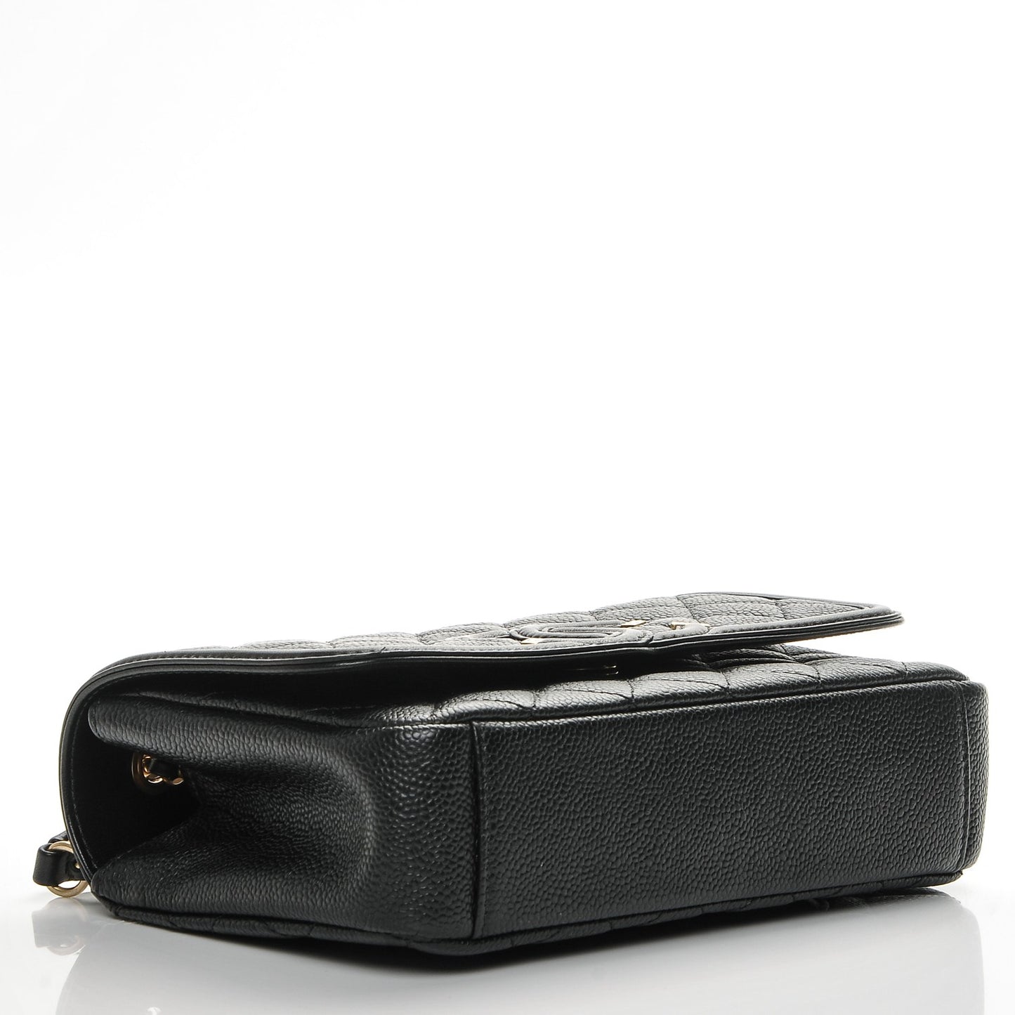 Caviar Quilted Small CC Filigree Flap Black
