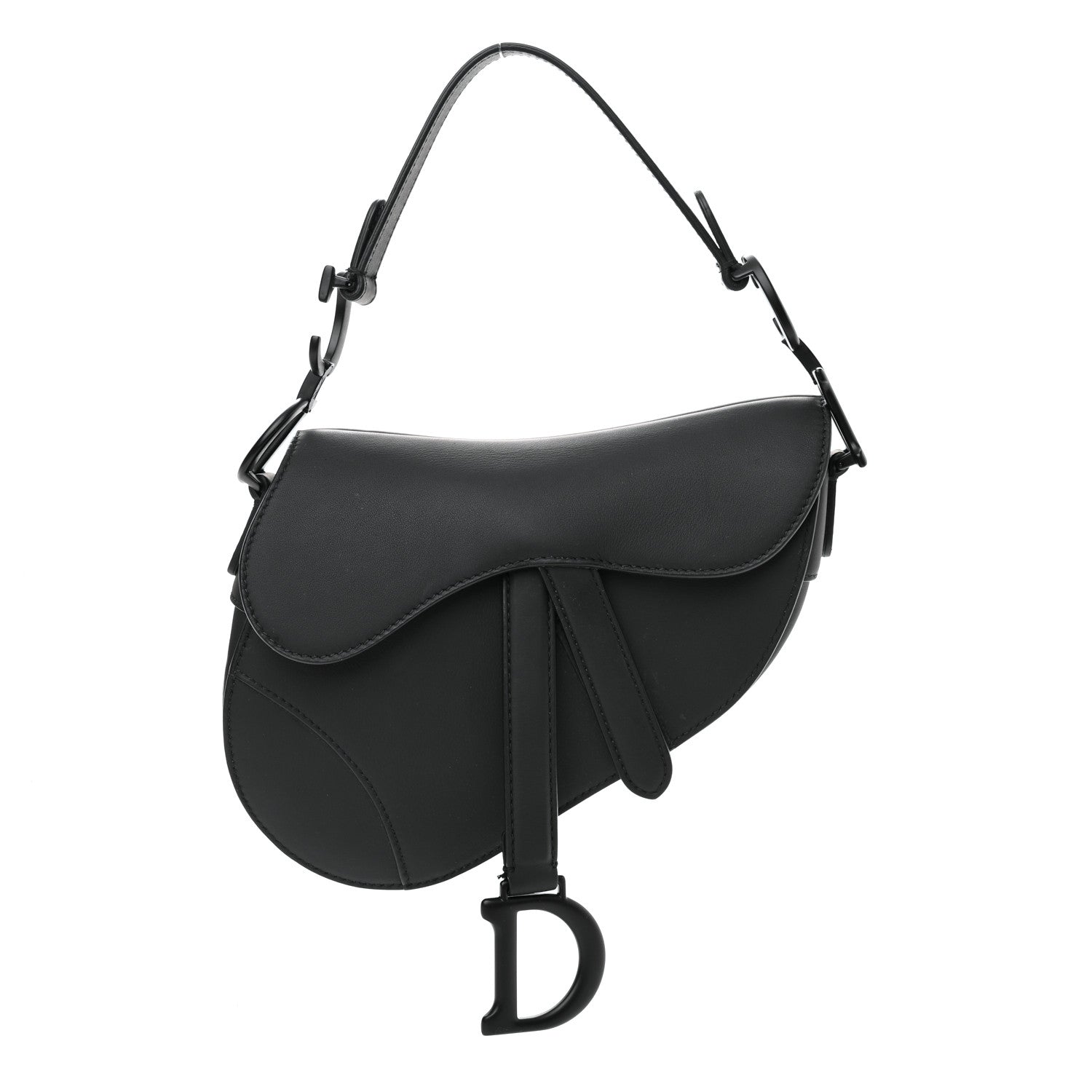 Christian Dior Ultra Matte Calfskin Mini Saddle Bag Black 1 of 14