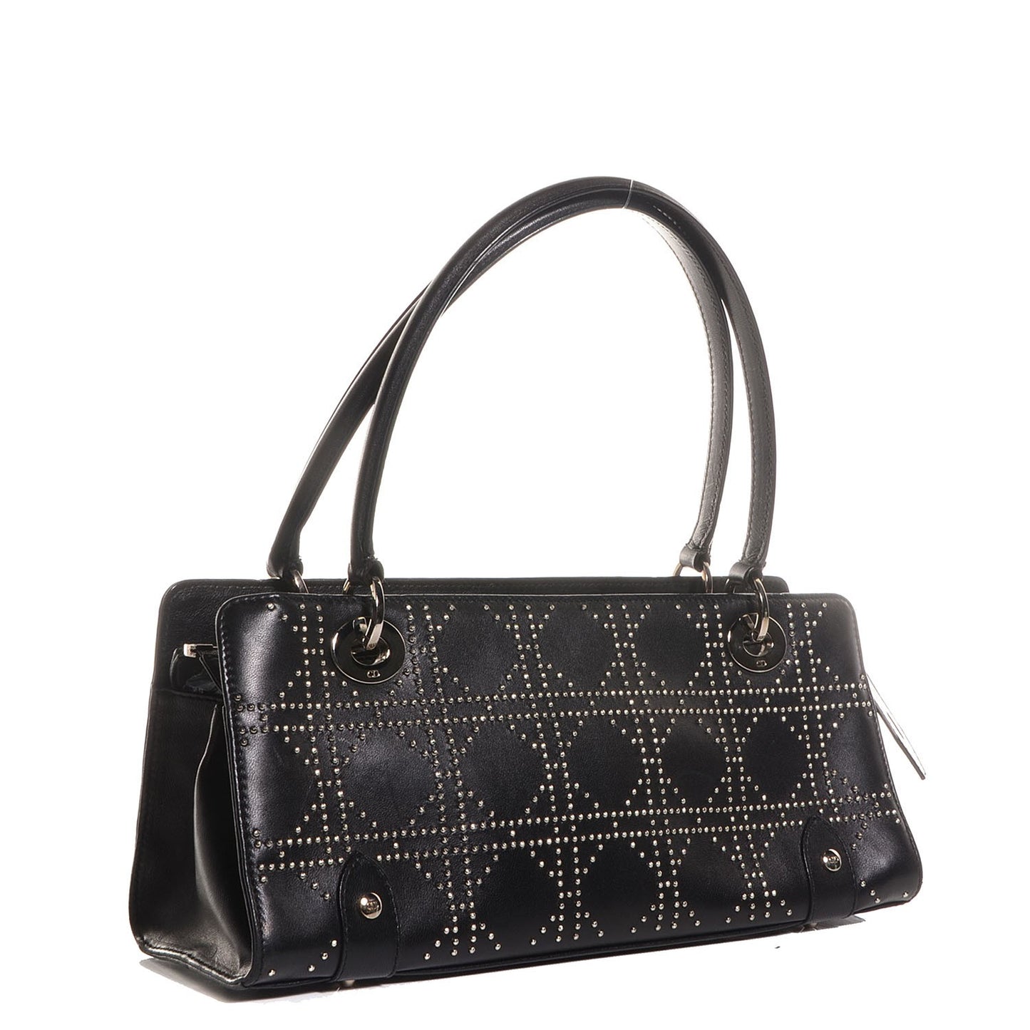 Lambskin Cannage Studded East West Lady Dior Black