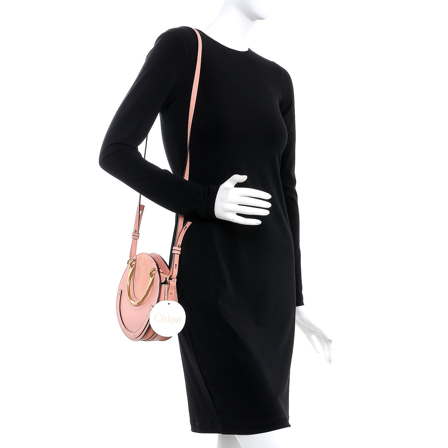 Chloe Calfskin Suede Small Pixie Bag Ideal Blush 2 of 7