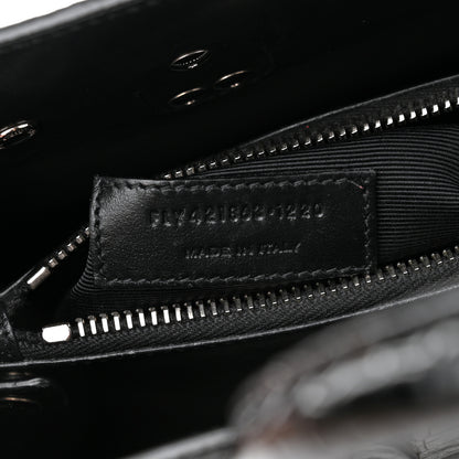 Saint Laurent Calfskin Crocodile Embossed Baby Sac De Jour Black 7 of 14