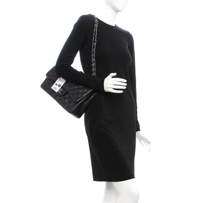 Chanel Iridescent Caviar Quilted Jumbo Double Flap Black 2 of 8