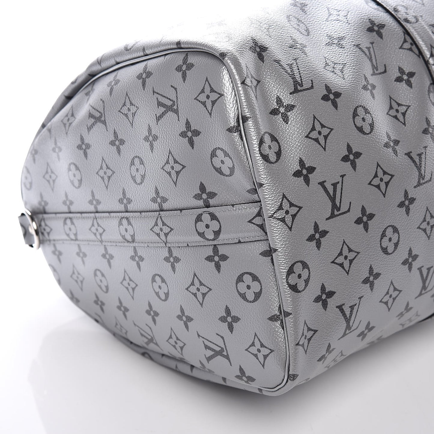 Metallic Monogram Keepall Bandouliere 50 Silver