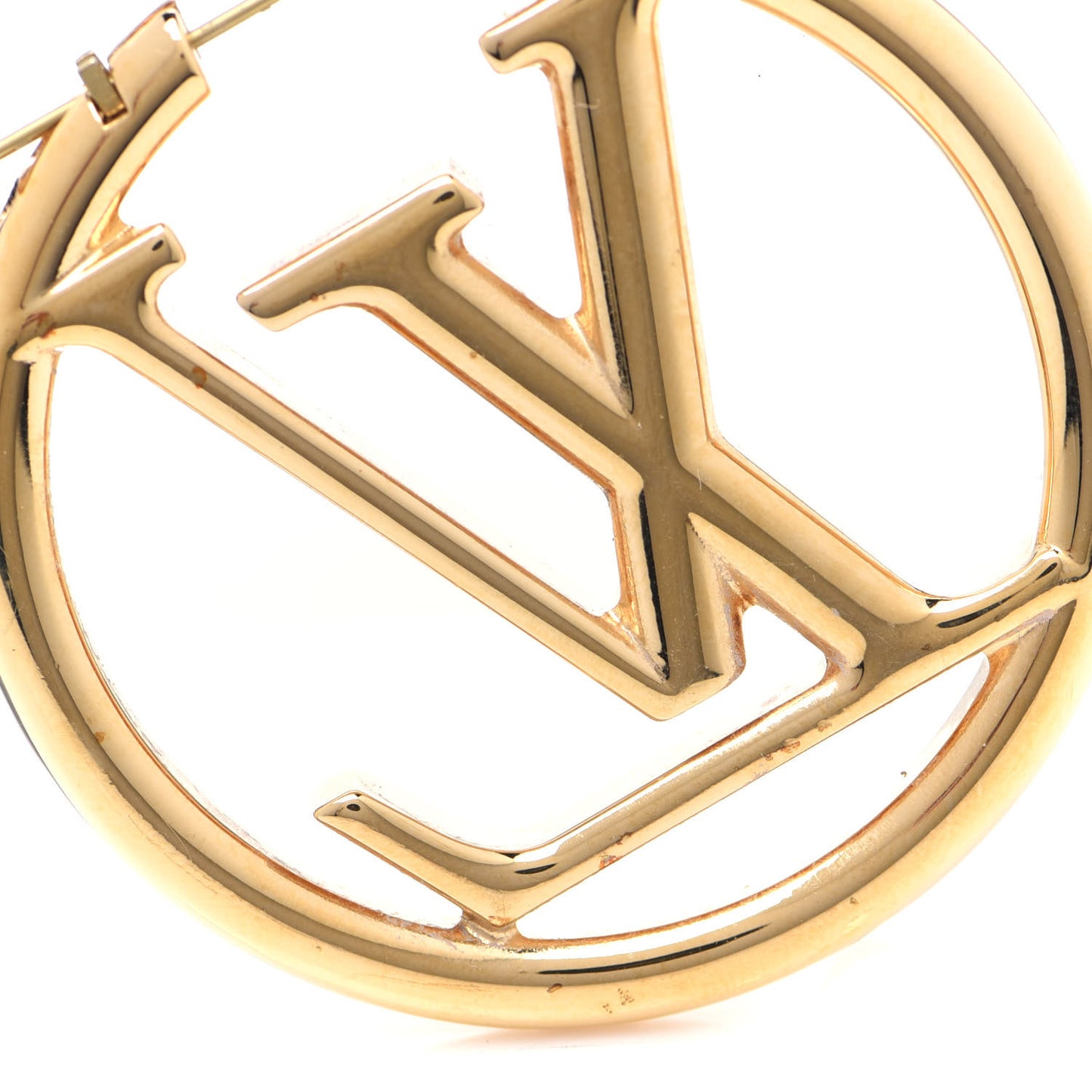 Metal Louise Hoop Earrings Gold