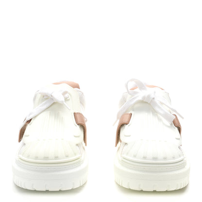 Christian Dior Calfskin Bi-Color Dior-ID Platform Sneakers 37.5 White Nude 3 of 9