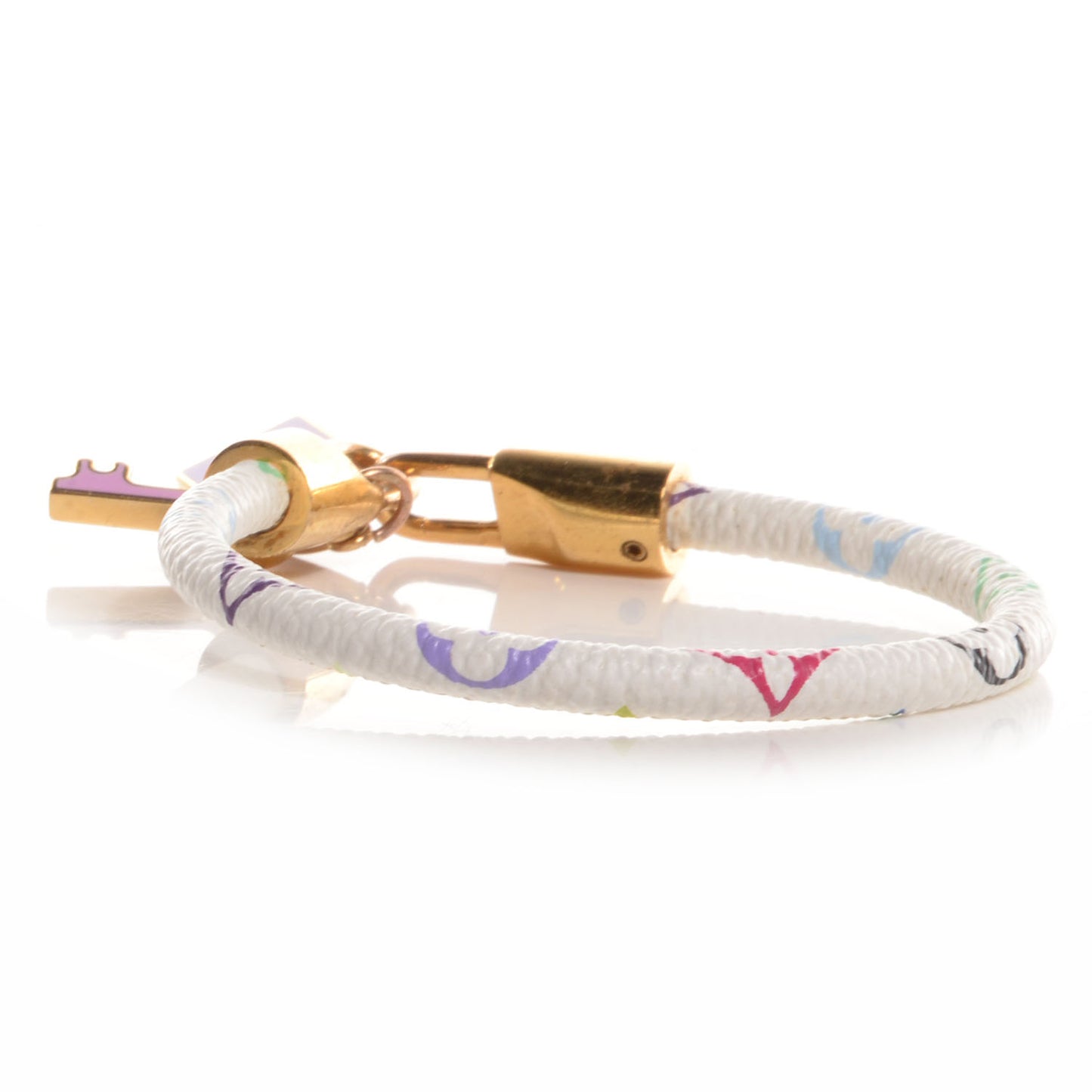 Monogram Multicolor Luck It Bracelet 19 White