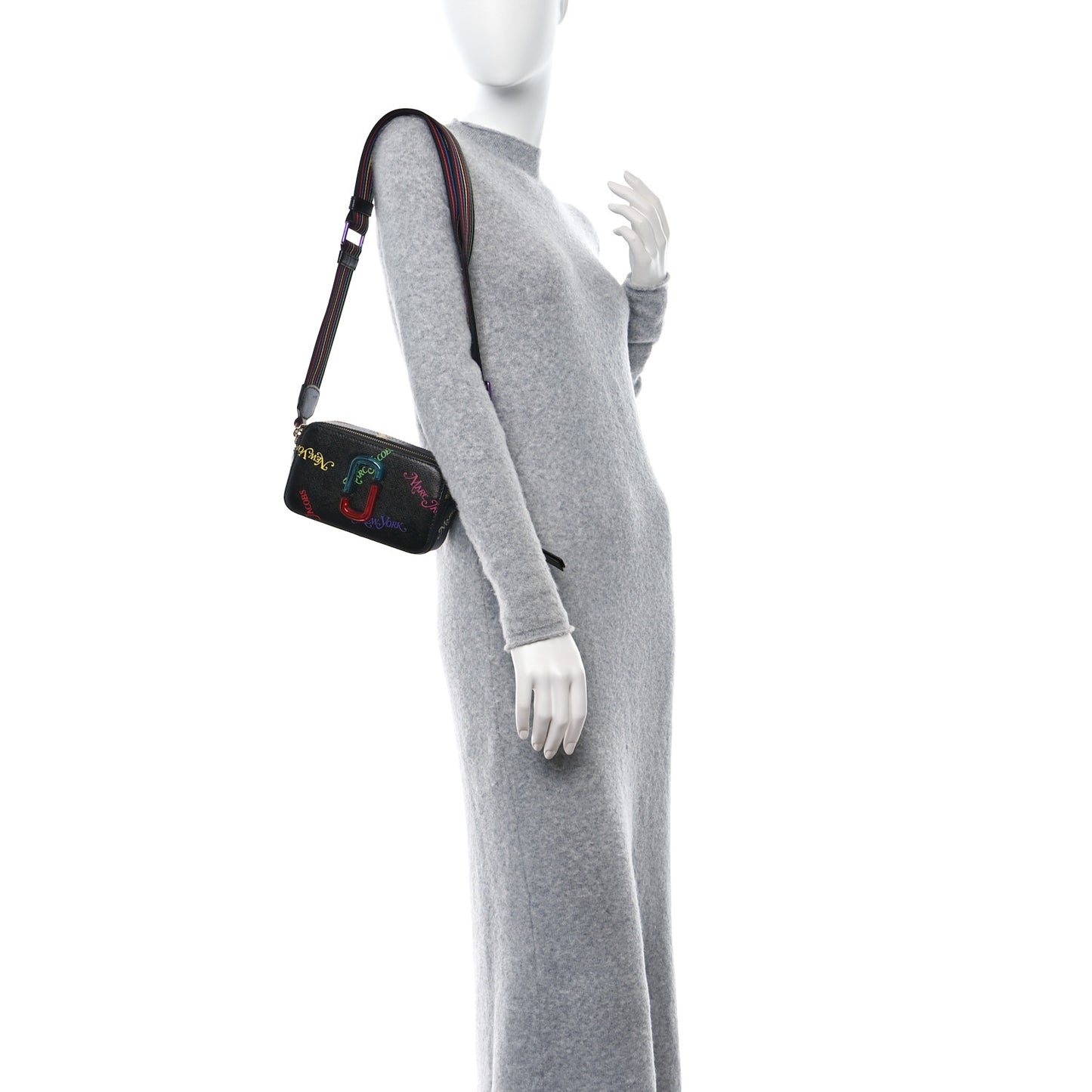 X New York Magazine Saffiano Small Snapshot Camera Bag Black Multicolor