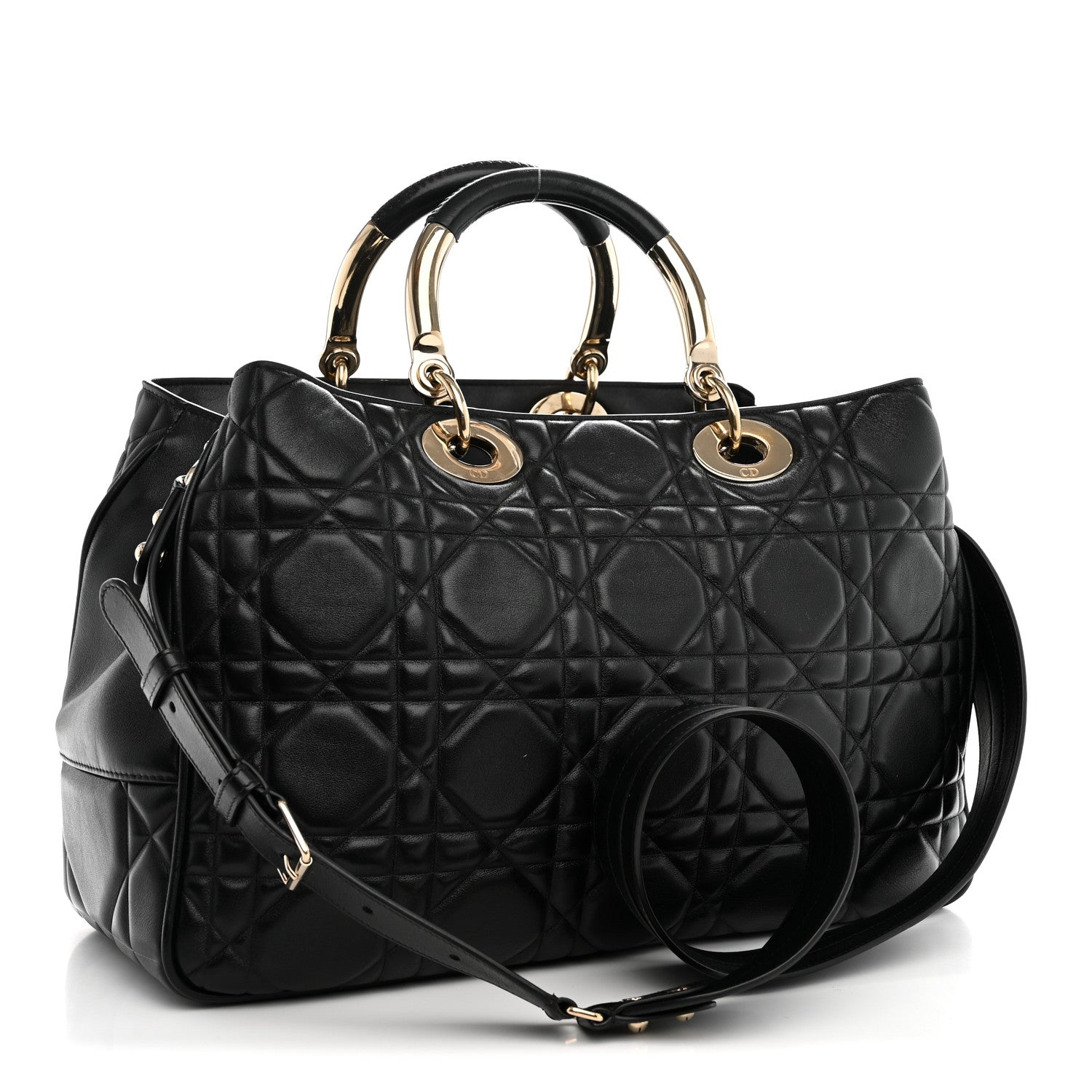 Christian Dior Calfskin Cannage Large The Lady 95.22 Black 3 of 10