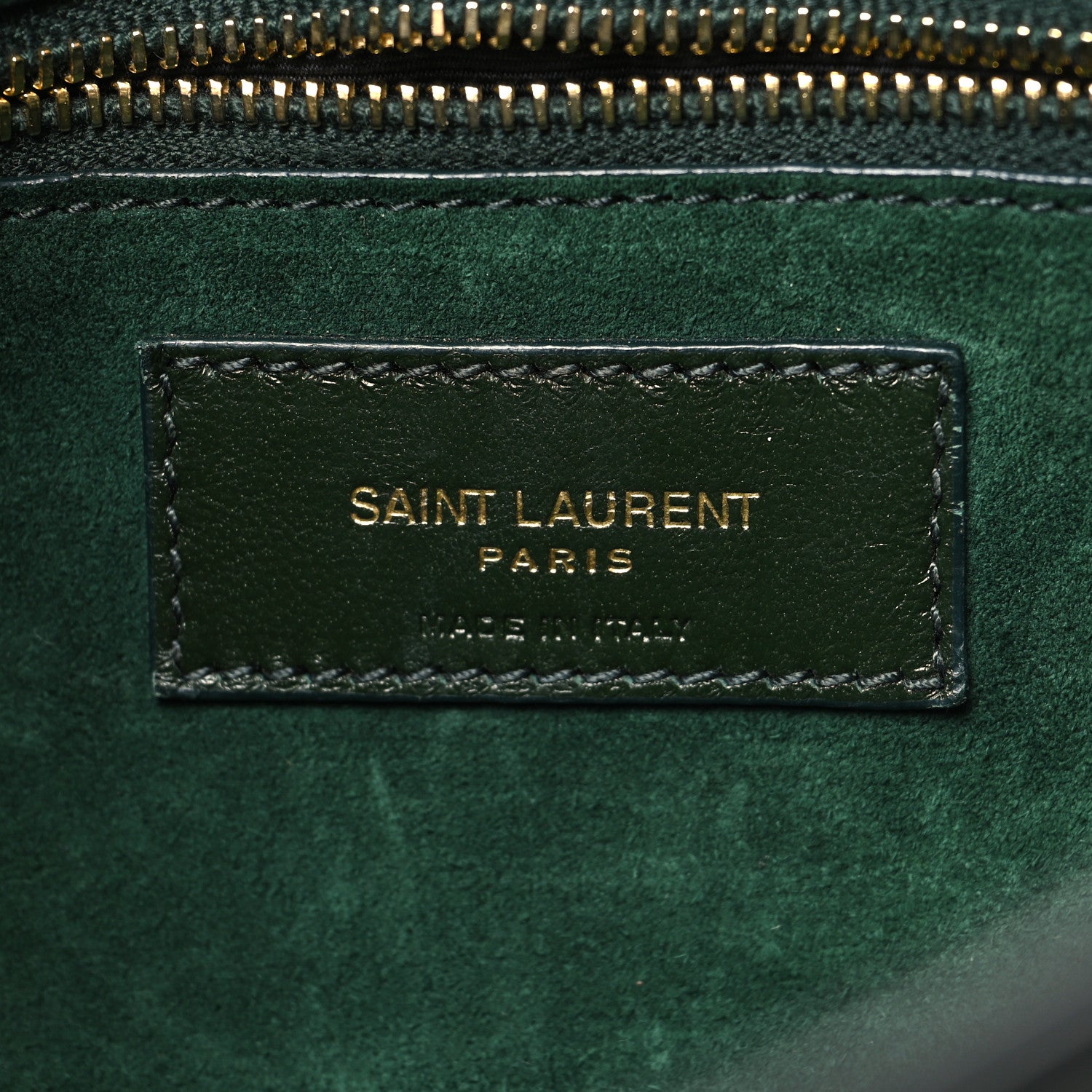 Saint Laurent Calfskin Crocodile Embossed LE 5 A 7 Hobo Vert Fonce 6 of 10
