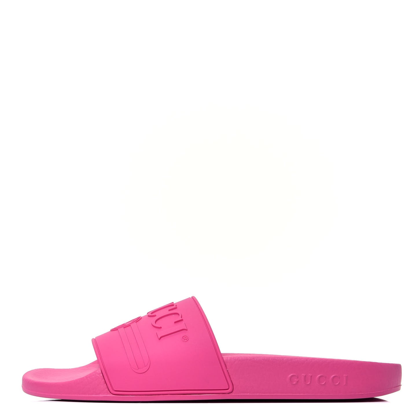 Rubber Womens Logo Slide Sandals 40 Fuchsia