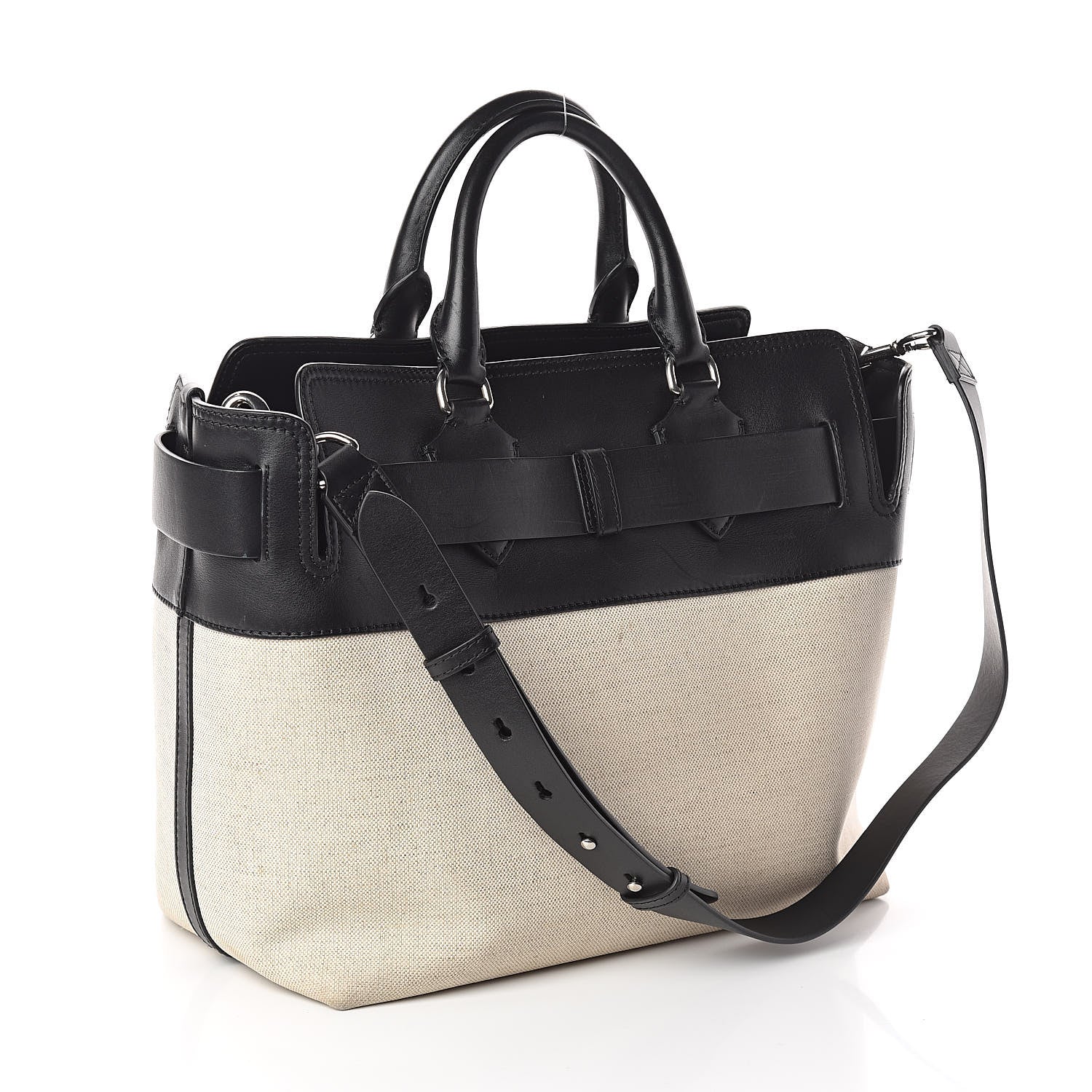 Burberry Canvas Smooth Calfskin Medium Belt Bag Black 4 of 16