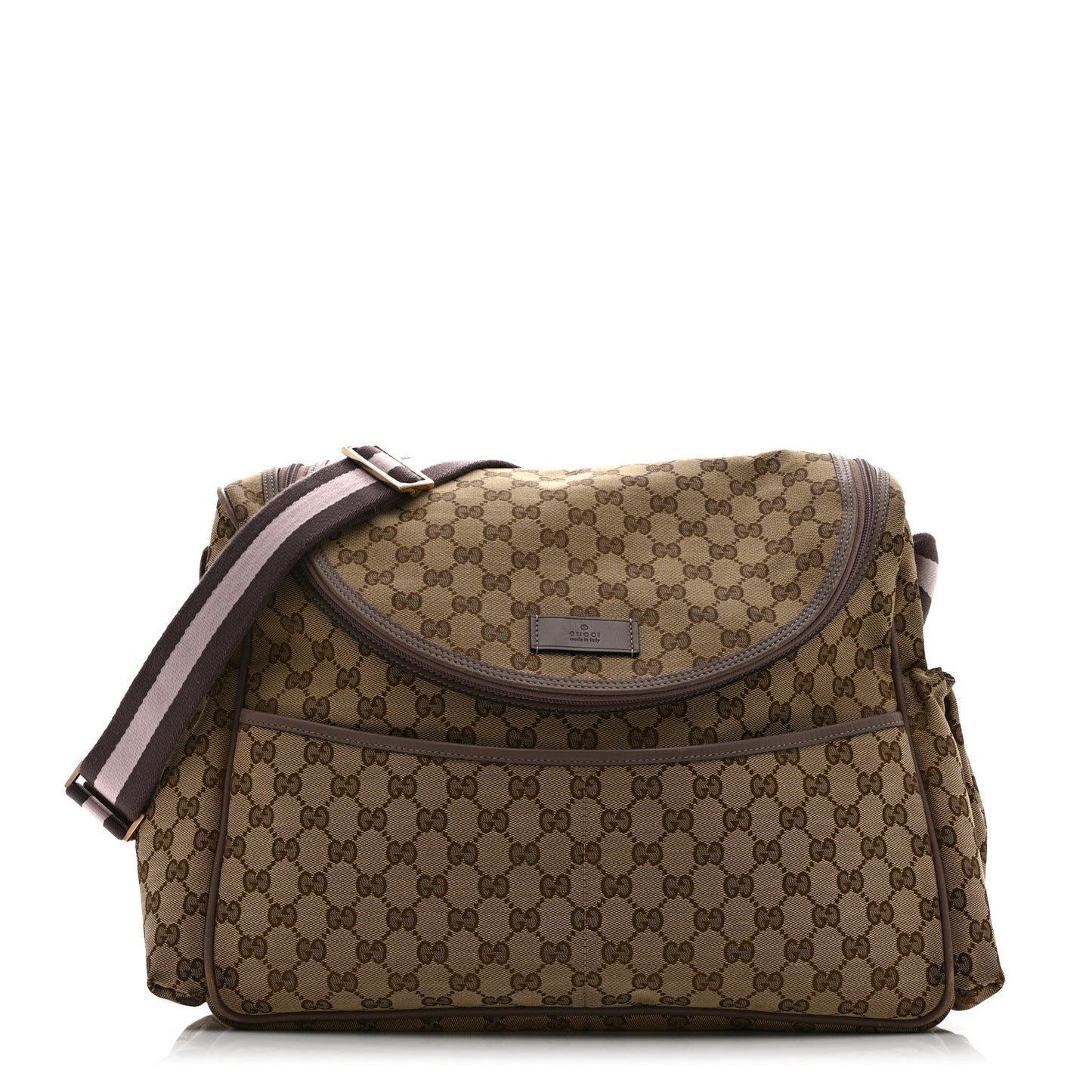 Monogram Web Diaper Bag Pink
