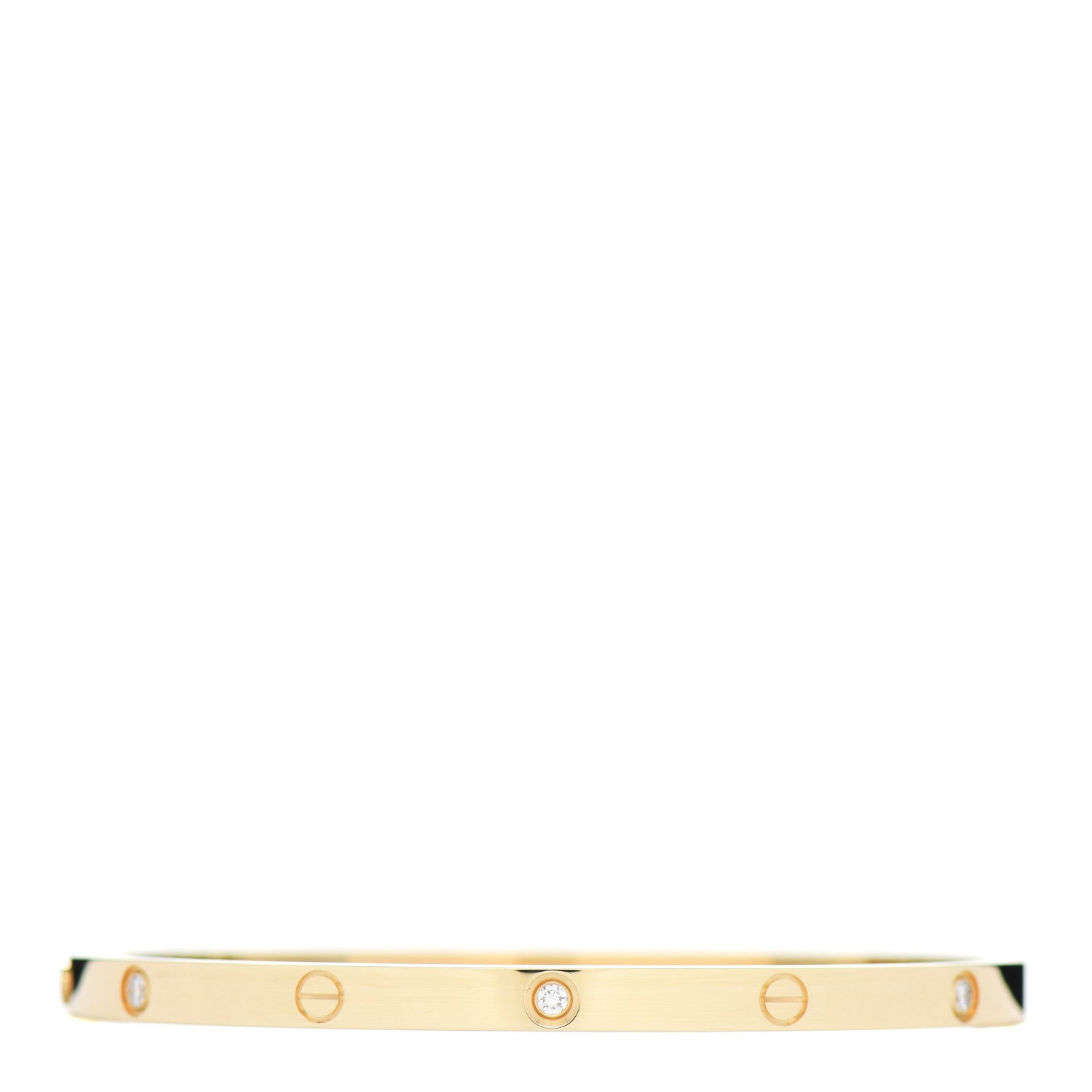 Cartier 18K Yellow Gold 6 Diamond Small LOVE Bracelet 15 1 of 4