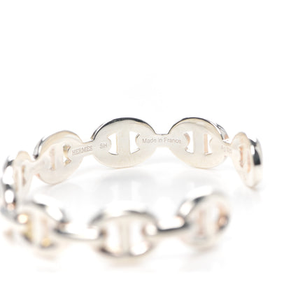 Hermes Sterling Silver MM Chaine d'Ancre Enchainee Cuff Bracelet SH 6 of 8