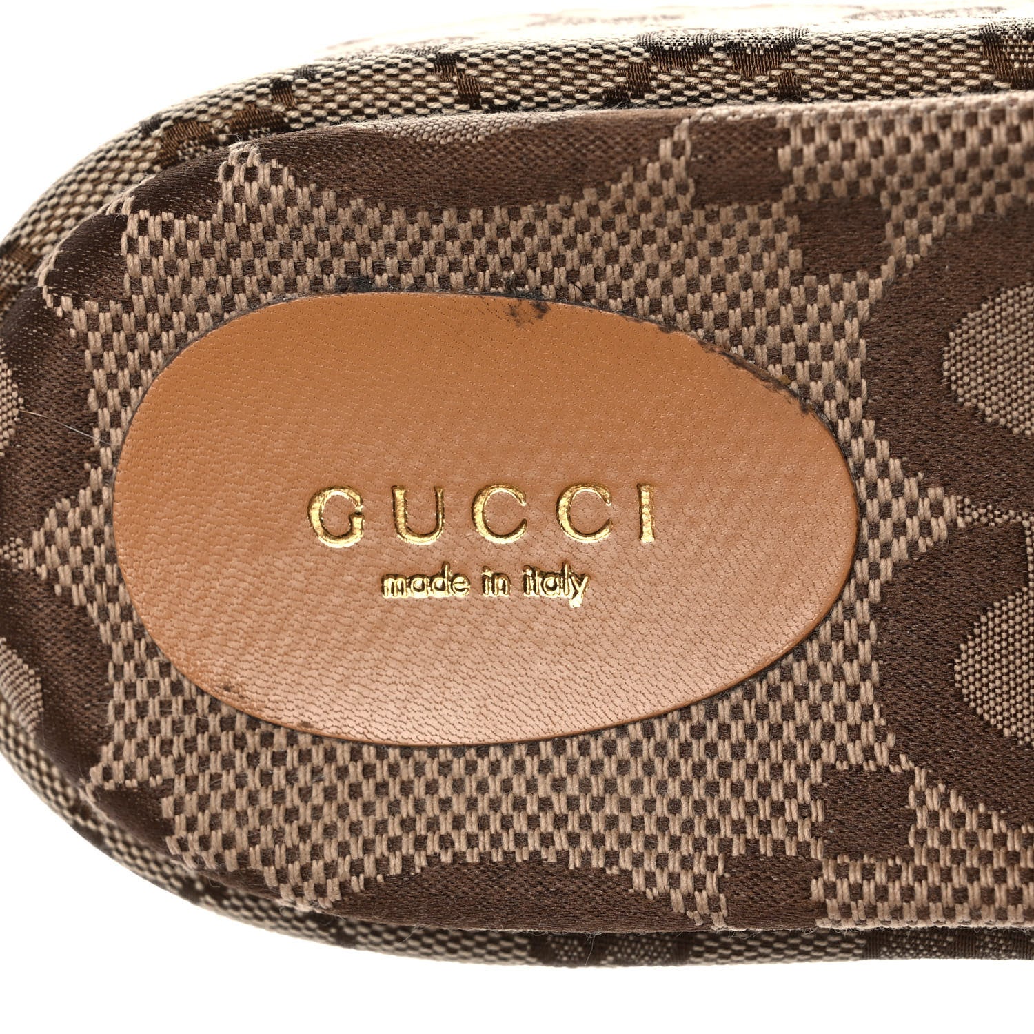 Gucci Monogram Maxi GG Angelina Platform 55mm Slide Sandals 38 Camel Ebony 6 of 9