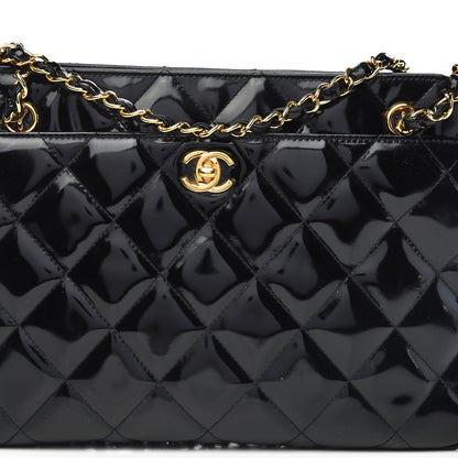 Chanel Patent Quilted Camera Case Black 11 of 11