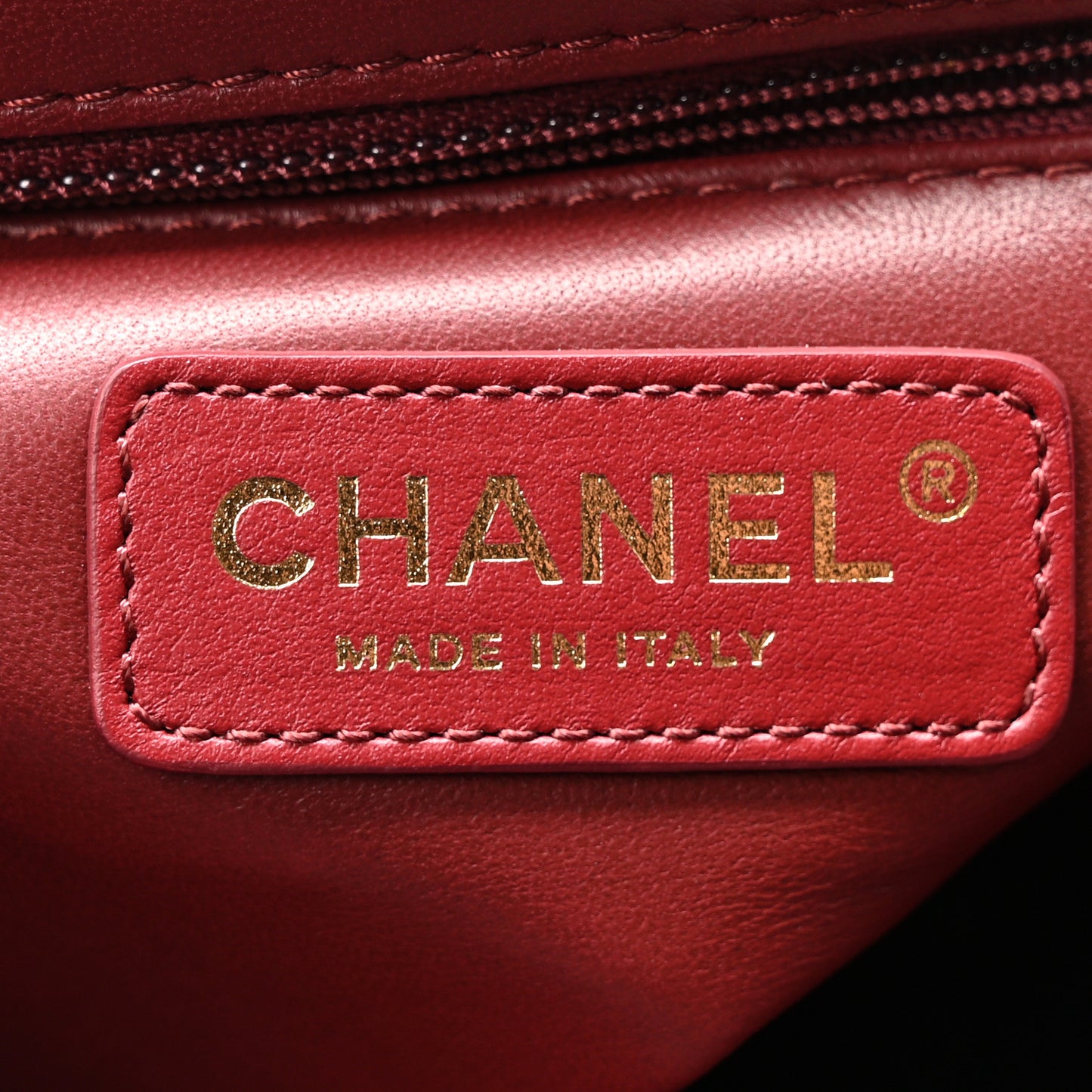 Lambskin Quilted Chain Backpack Burgundy