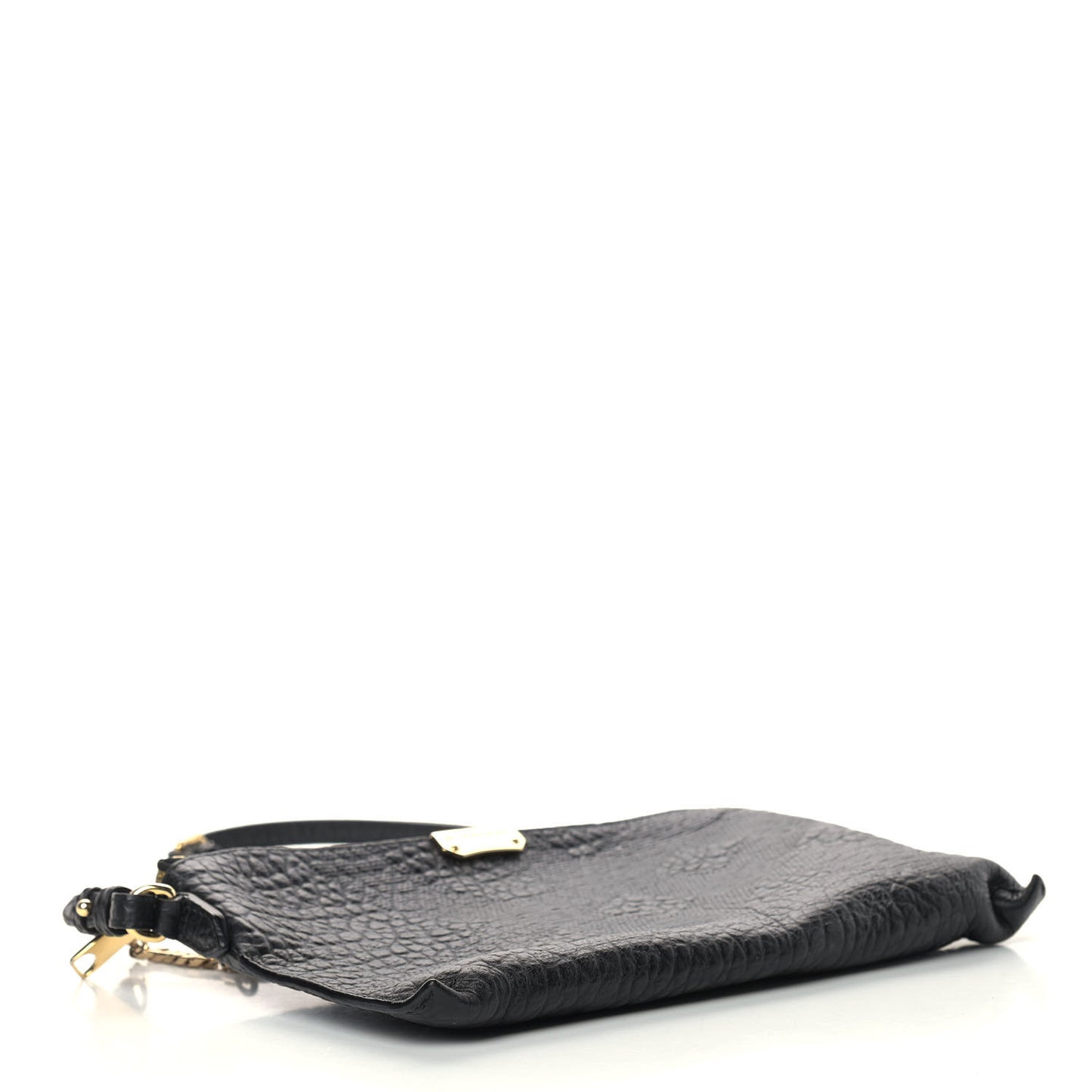 Signature Grain Calfskin Crossbody Bag Black