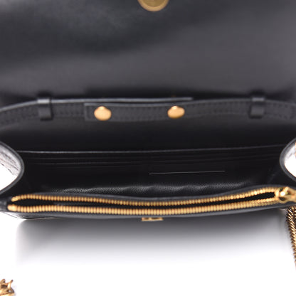 Balenciaga Shiny Goatskin Logo Embossed BB Wallet On Chain Black 5 of 8