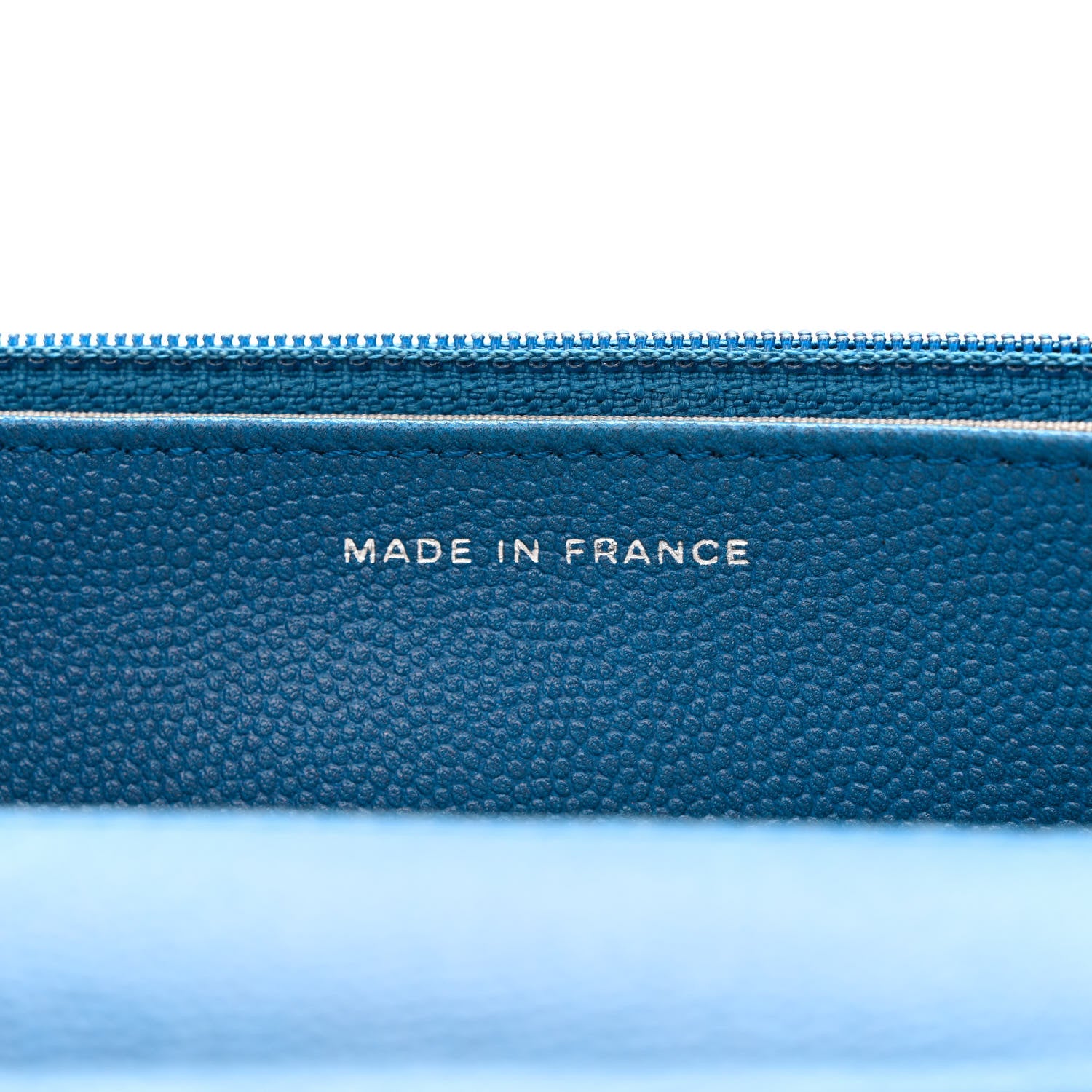 Chanel Caviar Sevruga Wallet on Chain WOC Blue 7 of 13