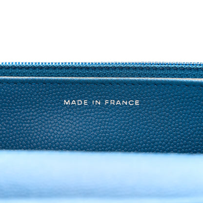 Chanel Caviar Sevruga Wallet on Chain WOC Blue 7 of 13