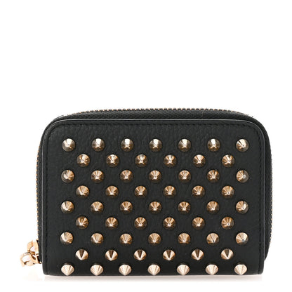 Christian Louboutin Calfskin Spiked Panettone Coin Purse Black 1 of 7