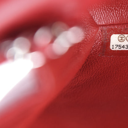 Chanel Lambskin Quilted Clutch With Chain Flap Red 7 of 10