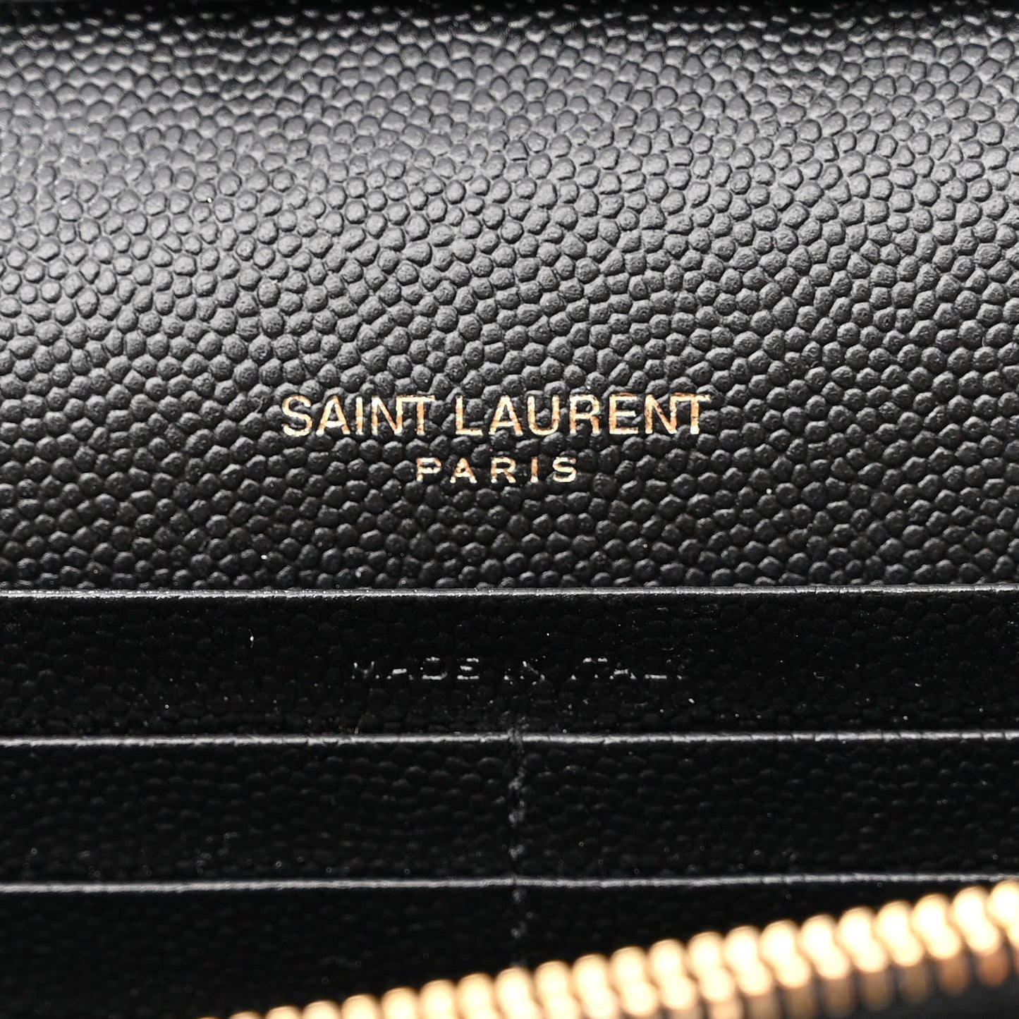Grain De Poudre Matelasse Chevron Monogram Chain Wallet Black