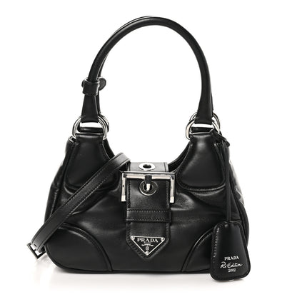 Prada Nappa Soft Padded Re-Edition 2002 Moon Bag Black 1 of 9