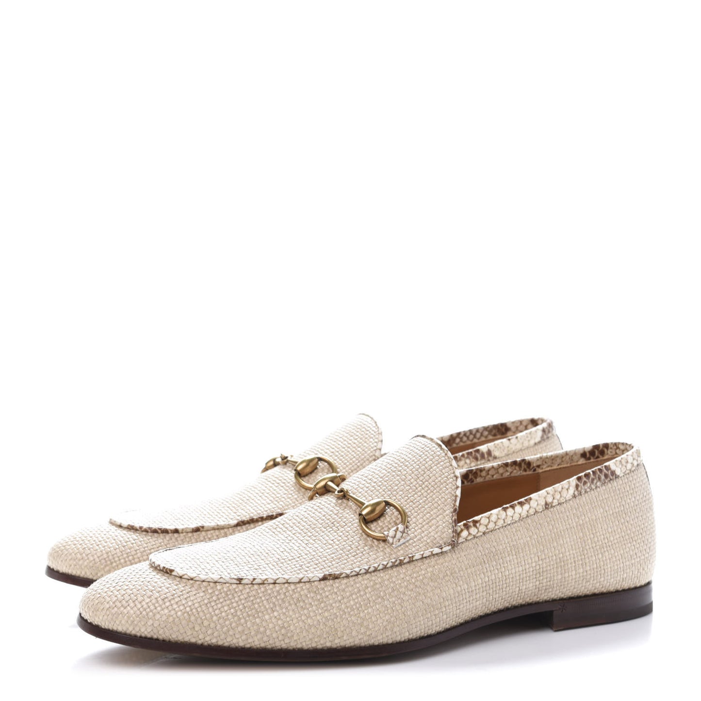 Raffia Elaphe Horsebit Mens Jordaan Loafers 10 Natural Cream Brown