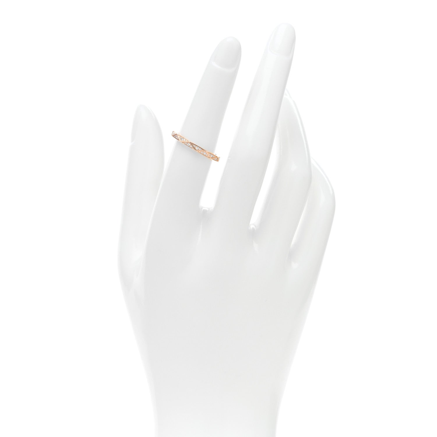 Graff 18K Rose Gold Diamond Laurence Graff Signature Band Ring 52 6 2 of 5