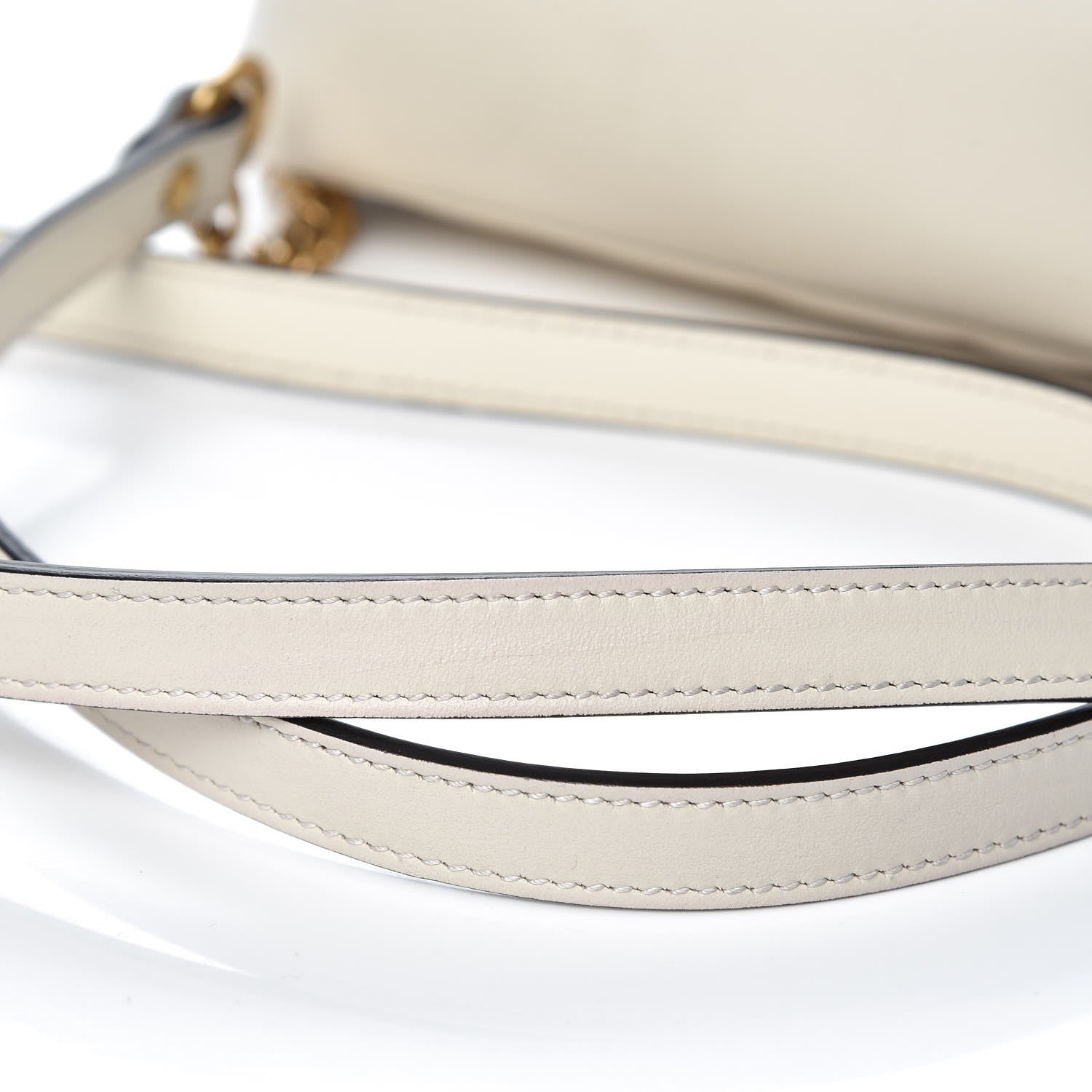 Gucci Calfskin Matelasse Mini GG Marmont Chain Shoulder Bag White 12 of 12