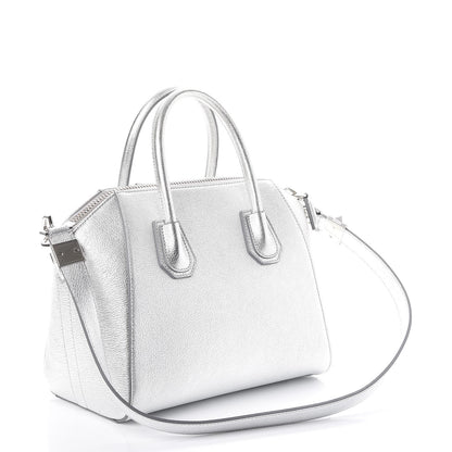 Givenchy Metallic Sugar Goatskin Small Antigona Silver 4 of 8