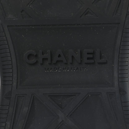 Chanel Suede Calfskin Nylon Grosgrain CC Sneakers 39 Navy Blue 8 of 9