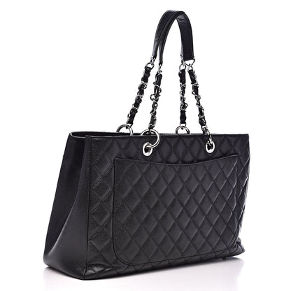 Chanel Caviar Quilted XL Grand Shopping Tote GST Black 3 of 11