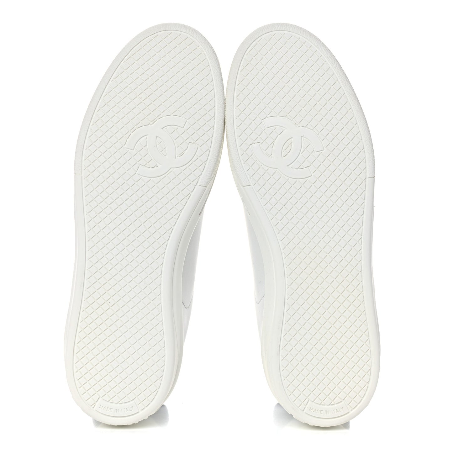 Calfskin CC Womens Sneakers 35.5 White