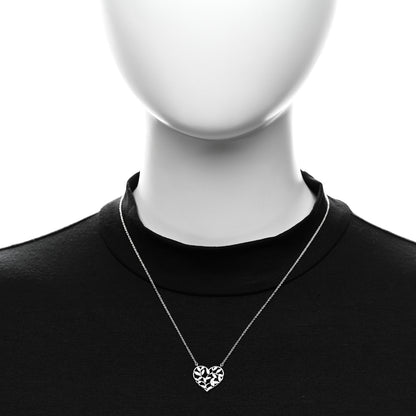 Tiffany Sterling Silver Paloma Picasso Olive Leaf Heart Pendant Necklace 2 of 6